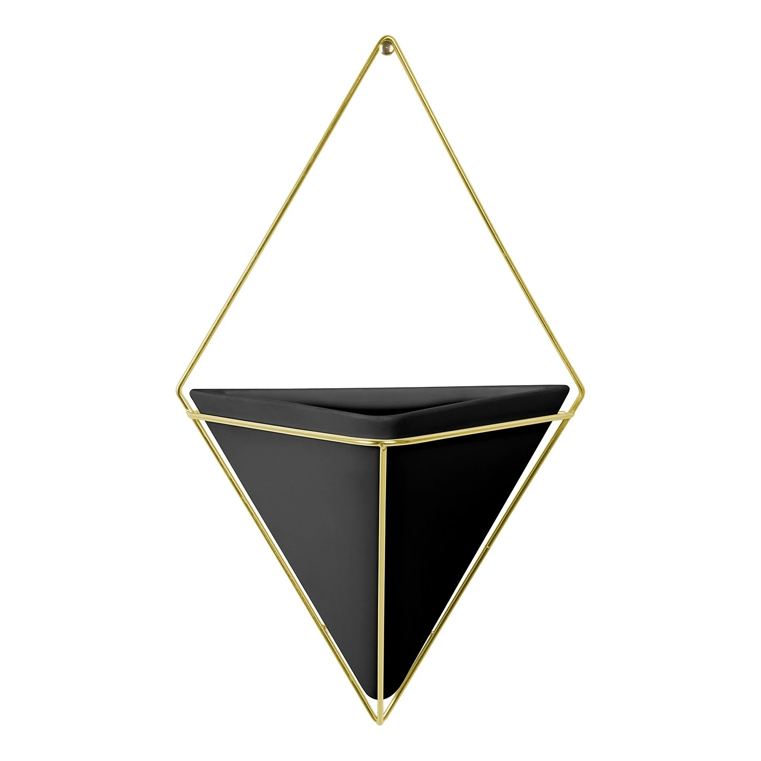 Umbra Wandvase Trigg - Schwarz / Messing