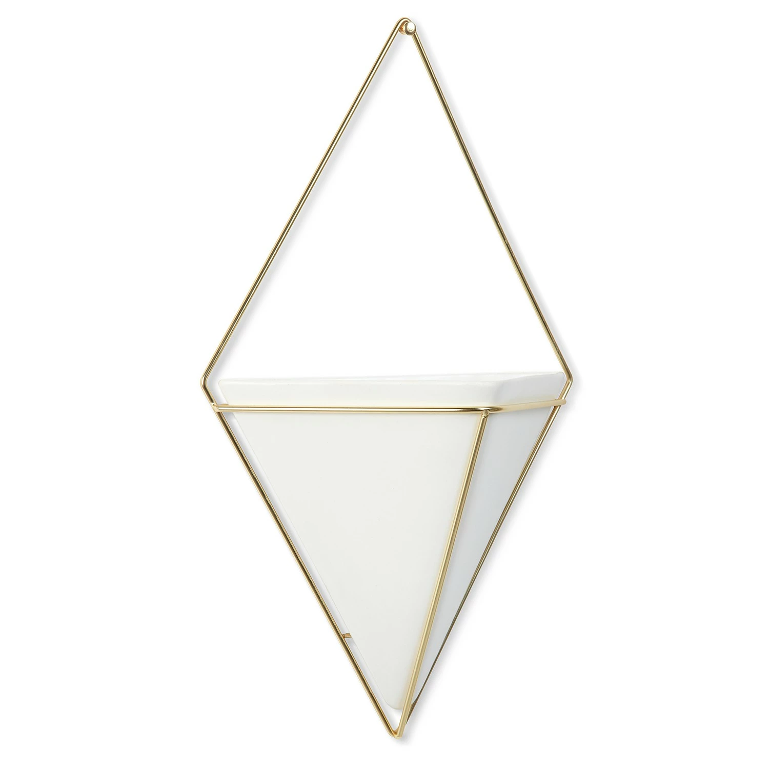 Umbra Wandvase Trigg - Weiß / Messing – Bild 7