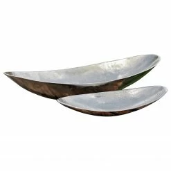 Boltze Schale Phönix (2-teilig) - Aluminium - Silber