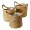 Boltze Pflanzkorb Dawid (3-teilig) - Seegras - Natur