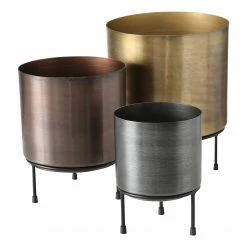 Boltze Pflanztopf Dean (3-teilig) - Eisen - Mehrfarbig