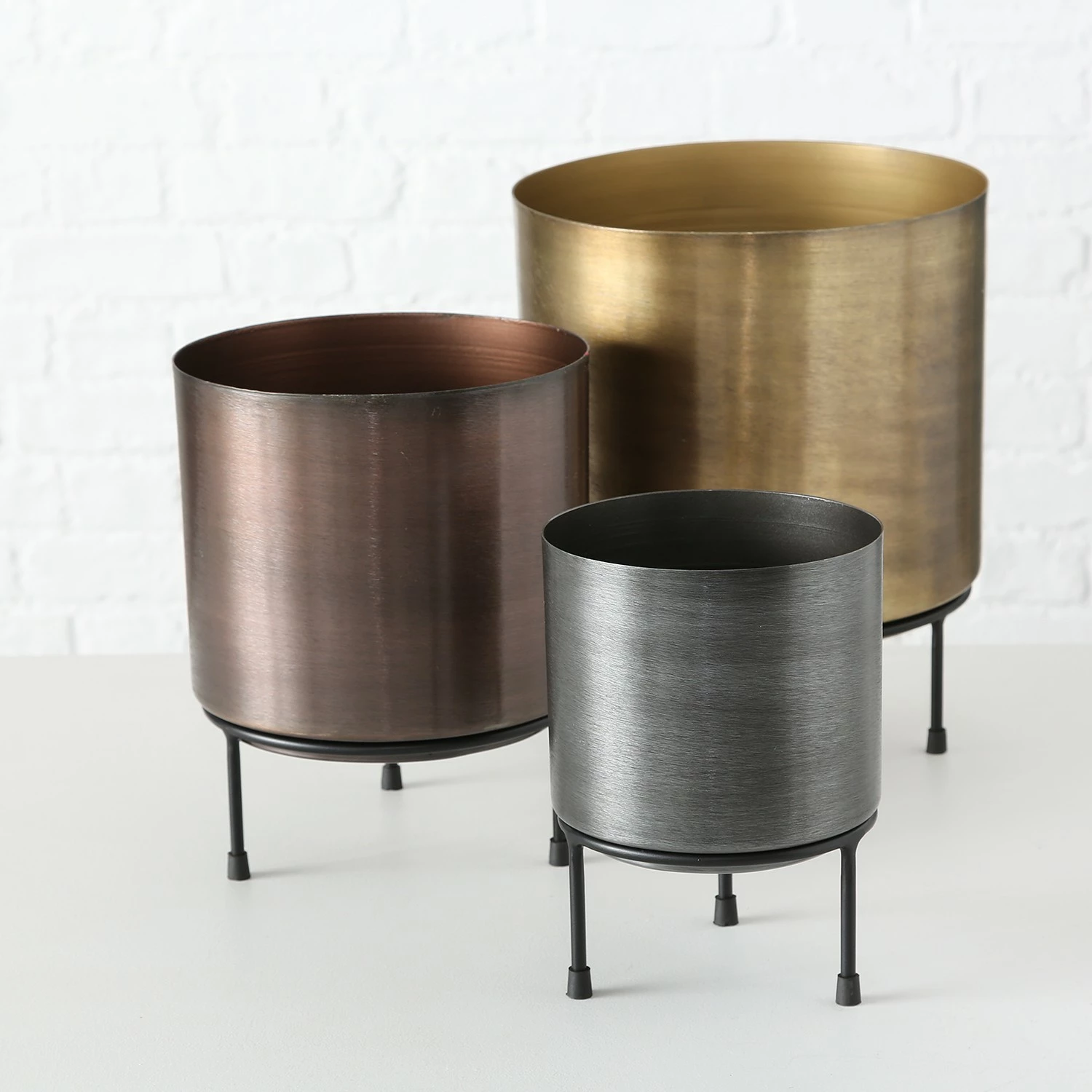 Boltze Pflanztopf Dean (3-teilig) - Eisen - Mehrfarbig – Bild 2