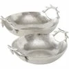 Boltze Schale Säntos (2-teilig) - Aluminium - Silber