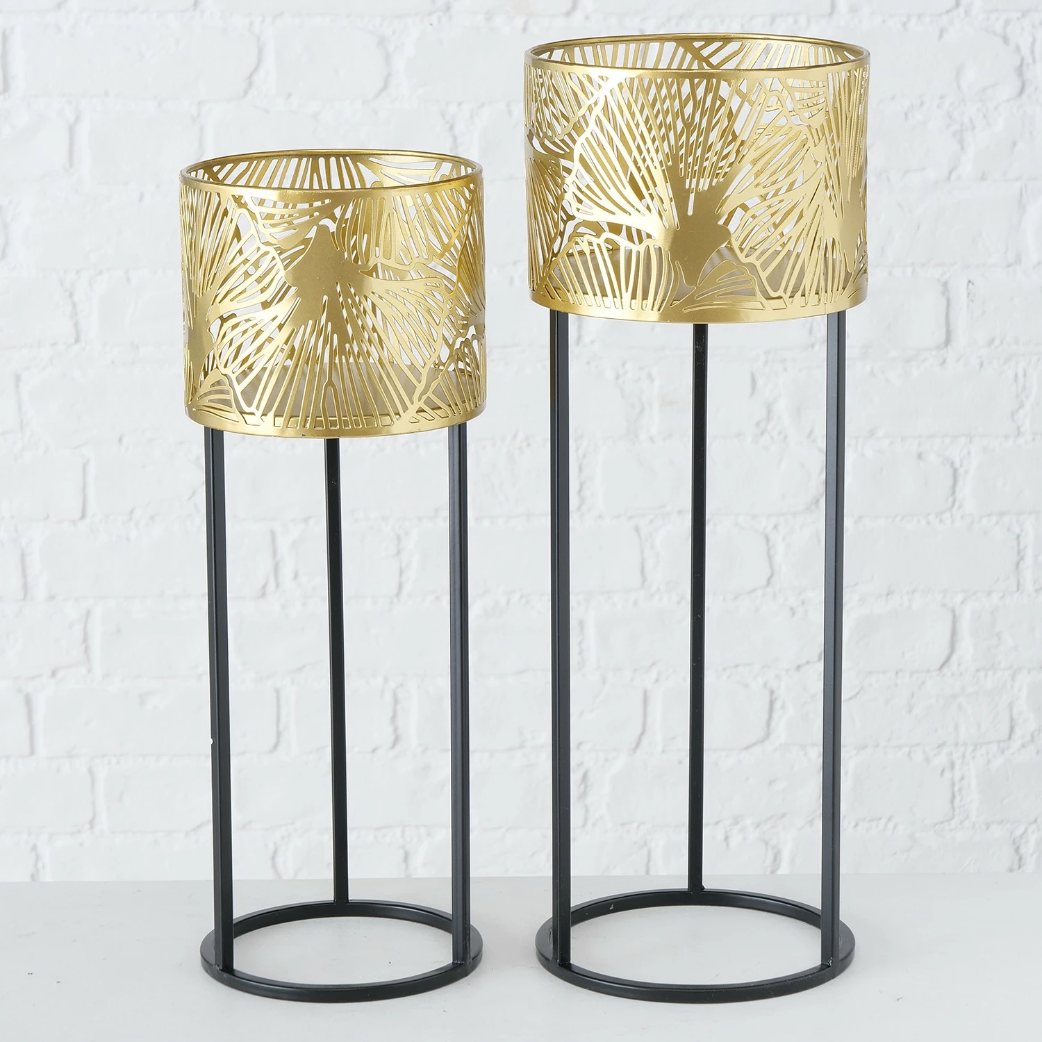 Boltze Pflanztopf Verina (2-teilig) - Eisen - Gold – Bild 2