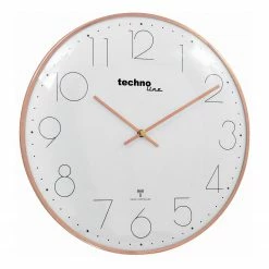 Technoline Wanduhr WT 8235 - Aluminium / Glas - Kupfer