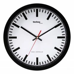 Technoline Wanduhr WT 8800 - Kunststoff - Schwarz