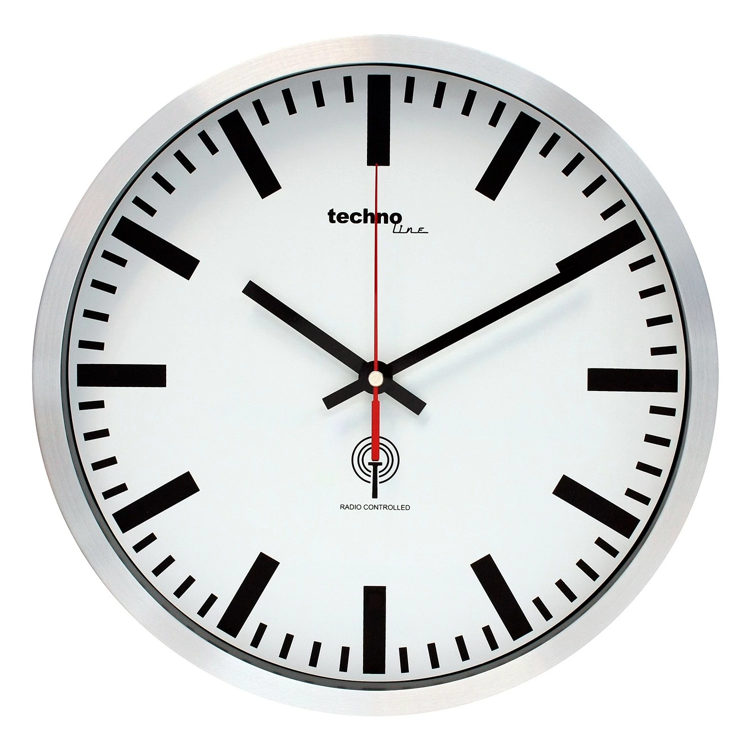 Technoline Wanduhr WT 8990 - Metall - Silber