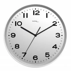 Technoline Wanduhr WT 8500 - Kunststoff - Silber / Schwarz