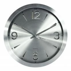 Technoline Wanduhr Doucier - Aluminium / Glas - Silber