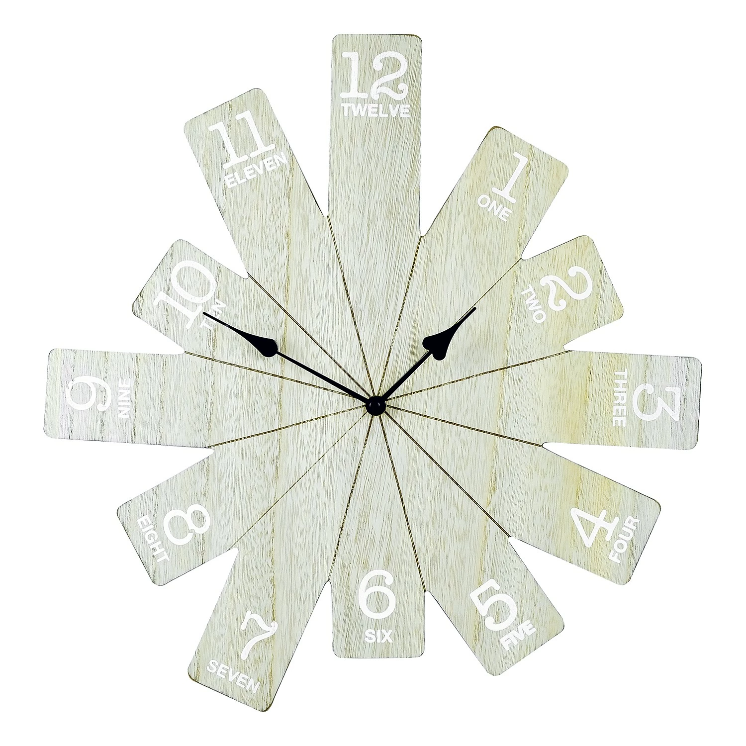 Technoline Wanduhr Liezey - Holz - Hellbraun