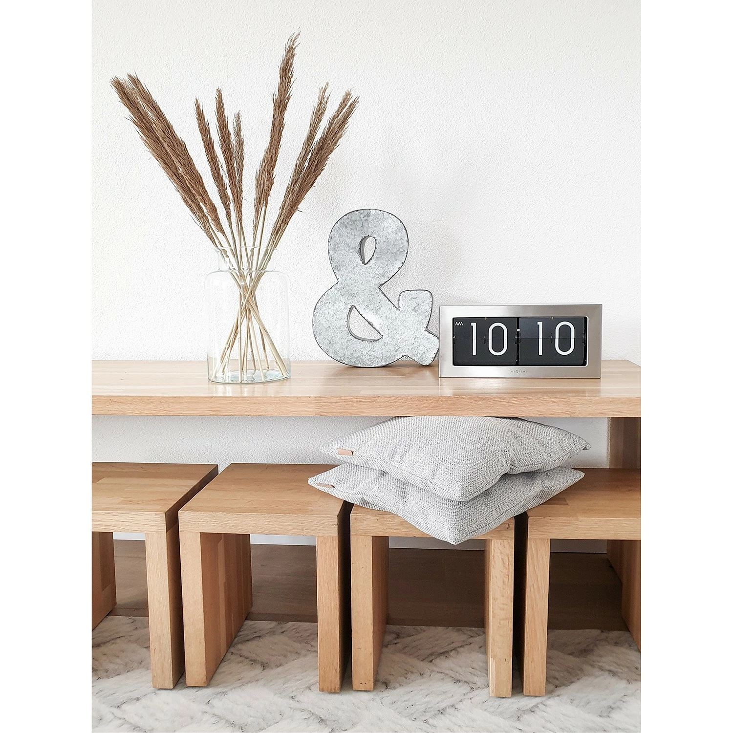 Nextime Tischuhr Big Flip - Aluminium - Silber – Bild 2