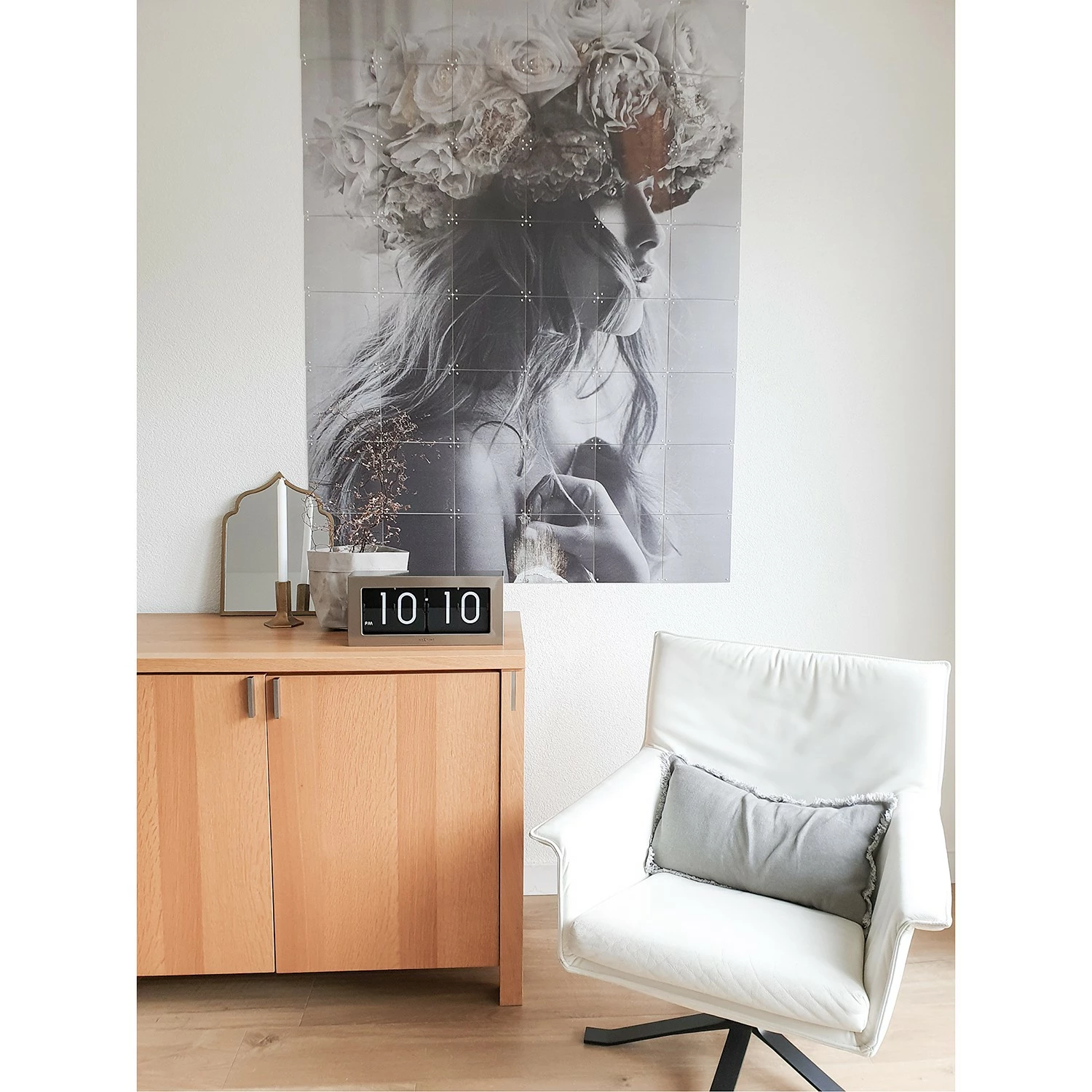 Nextime Tischuhr Big Flip - Aluminium - Silber – Bild 3