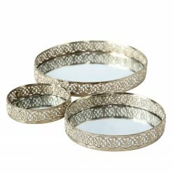 Boltze Kerzenteller Suin (3-teilig) - Eisen - Silber