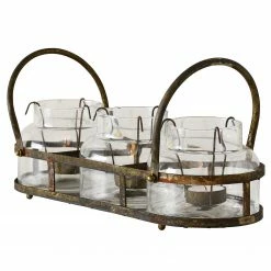 Boltze Teelichthalter Zuma (3-teilig) - Eisen - Durchsichtig