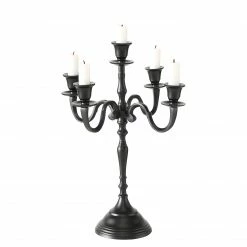 Boltze Kerzenhalter Victoria I - Aluminium - Schwarz