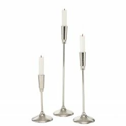 Boltze Kerzenhalter Ludmille (3-teilig) - Aluminium - Silber