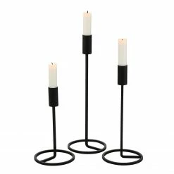 Boltze Kerzenhalter Fio (3-teilig) - Eisen - Schwarz