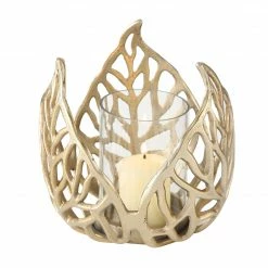 Boltze Windlicht Sumati (2-teilig) - Aluminium - Gold