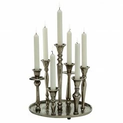 Boltze Kerzenhalter Poulina - Aluminium - Silber