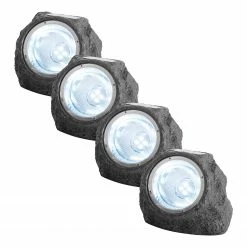 Näve LED-Wegeleuchte Uxelles (4er-Set) - Polycarbonat - 1-flammig