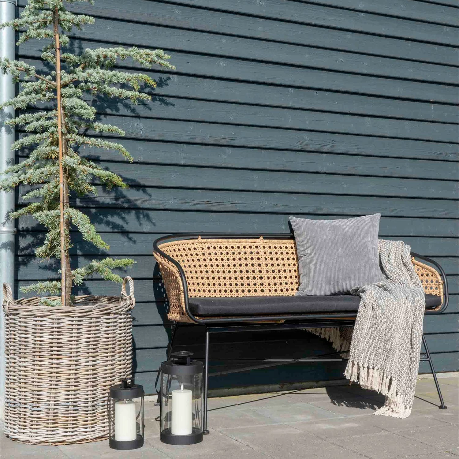 Twentyfour Laterne Bondi (2-teilig) - Kristallglas / Stahl - Transparent / Schwarz – Bild 4