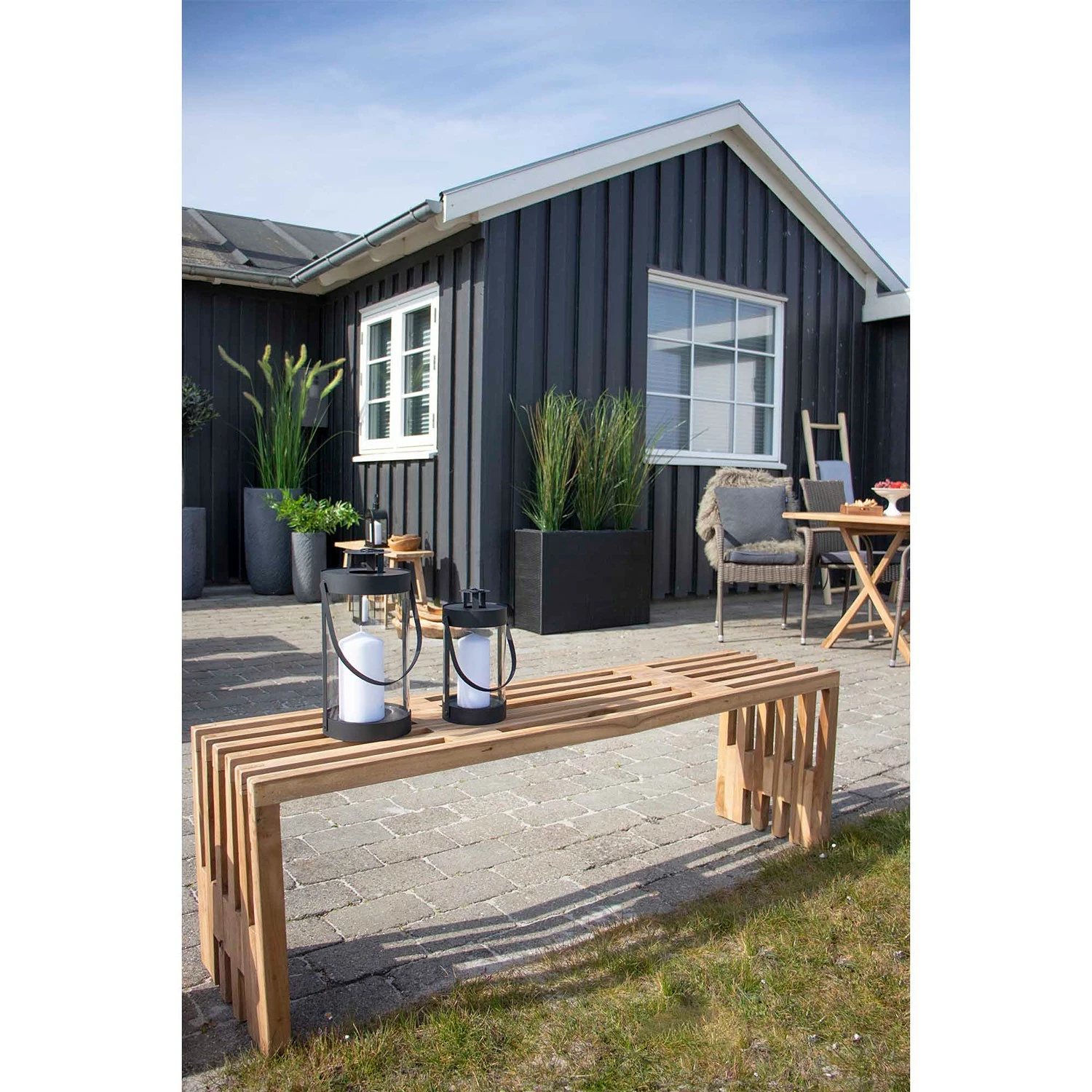 Twentyfour Laterne Bondi (2-teilig) - Kristallglas / Stahl - Transparent / Schwarz – Bild 7