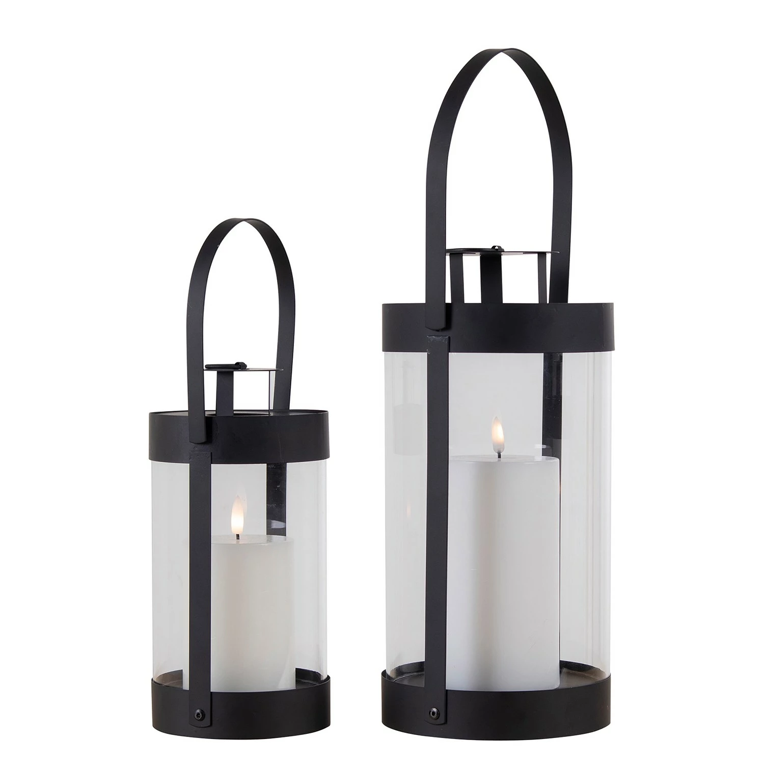 Twentyfour Laterne Bondi (2-teilig) - Kristallglas / Stahl - Transparent / Schwarz – Bild 8