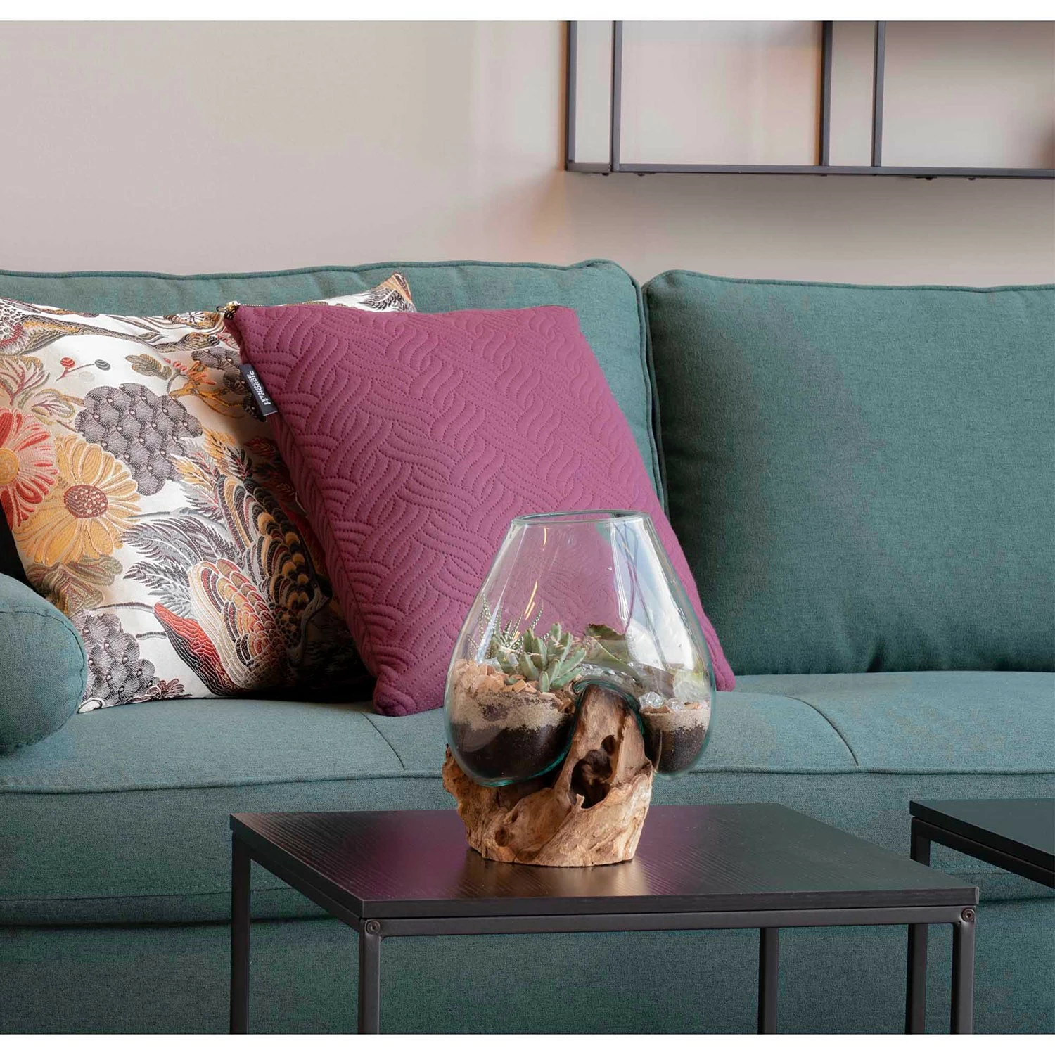 Twentyfour Dekoobjekt San Marino II - Teakholz / Kristallglas - Braun – Bild 3