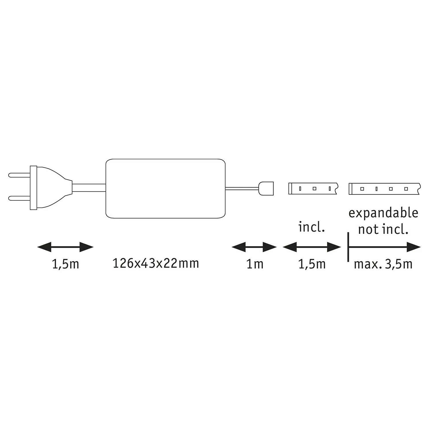 Paulmann LED-Stripes MaxLED 1,5m V - Aluminium – Bild 5