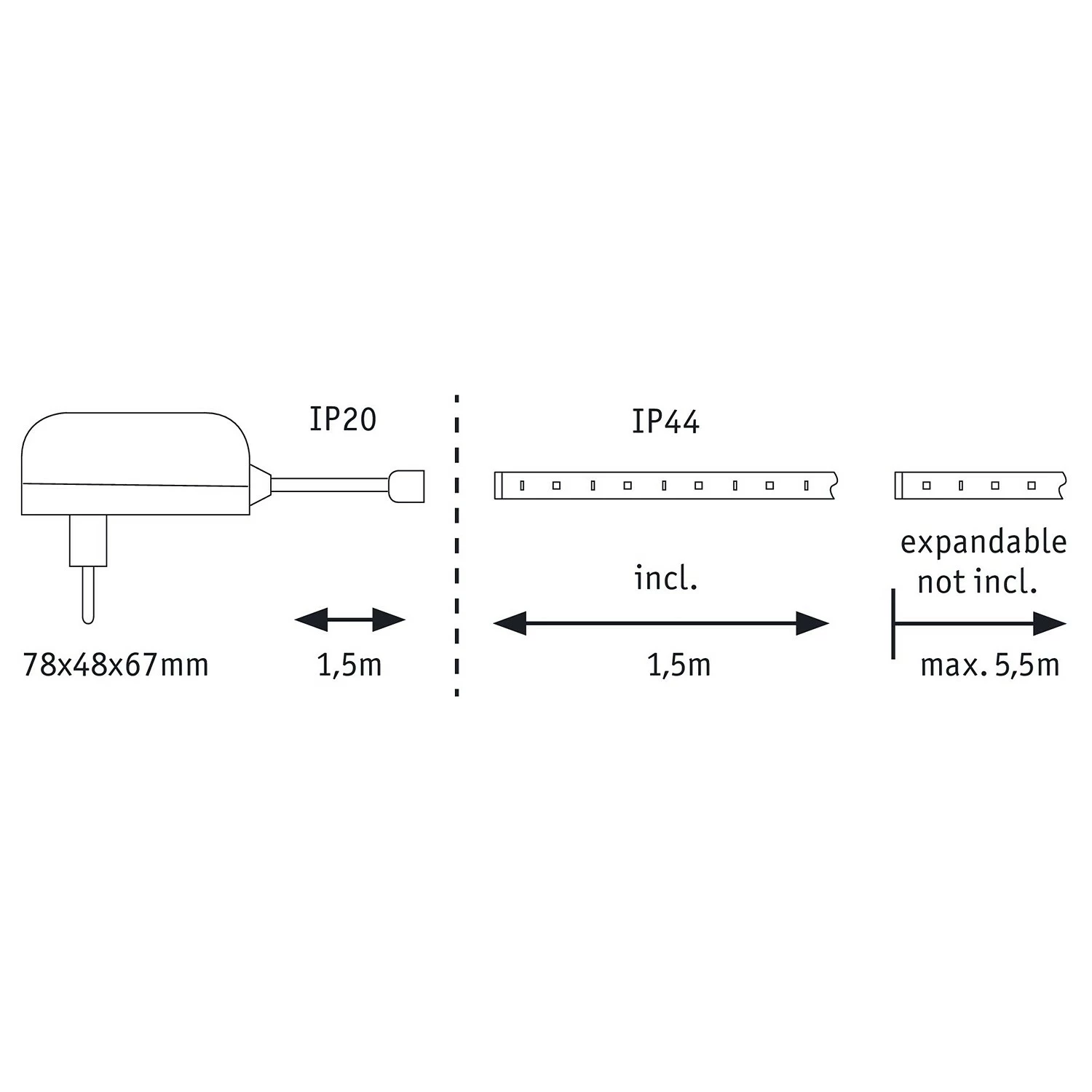 Paulmann LED-Stripes MaxLED 1,5m XI - Silikon – Bild 6