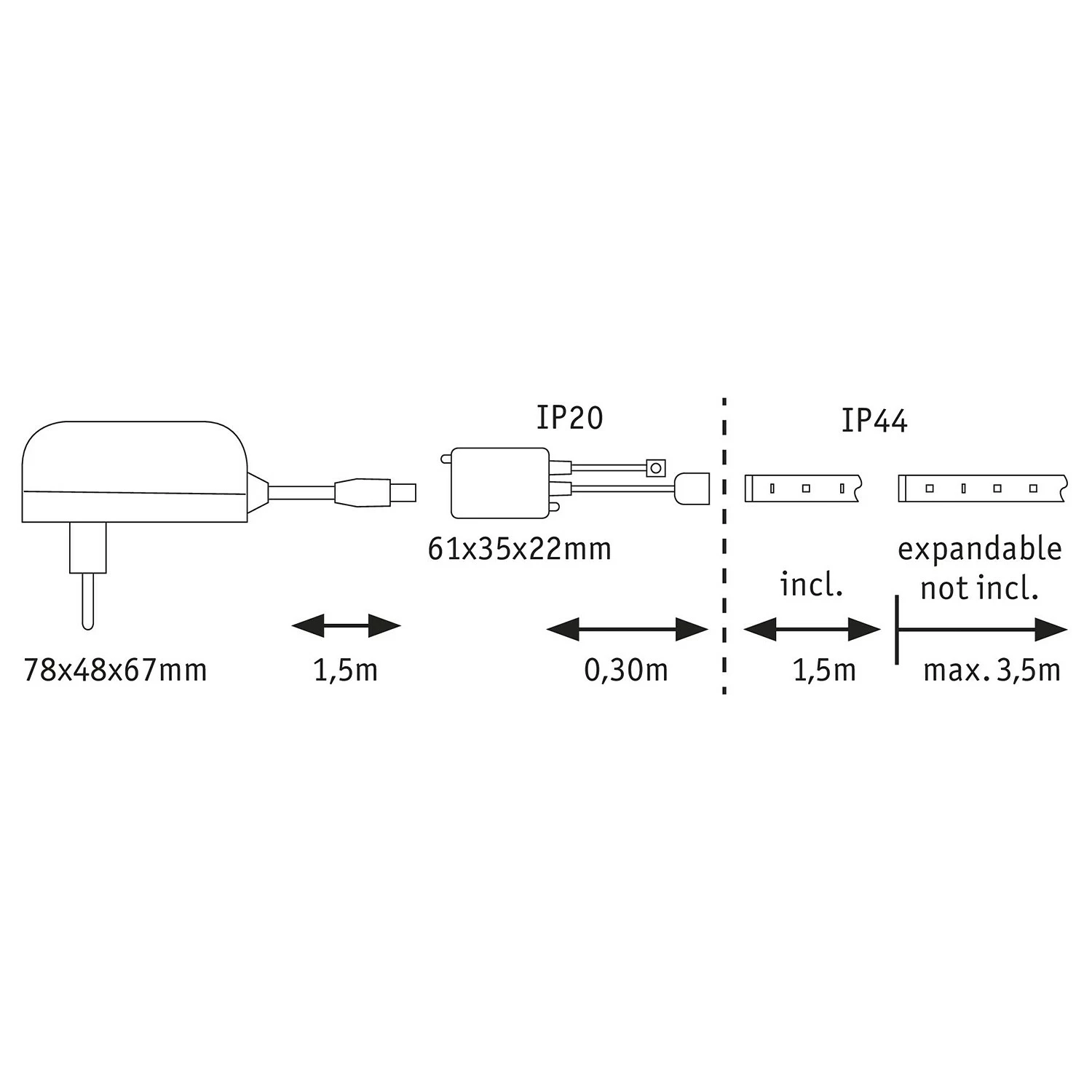 Paulmann LED-Stripes MaxLED 1,5m IV - Silikon – Bild 6