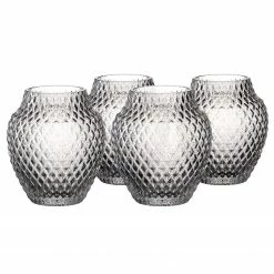 Leonardo Tischvase Poesia (4er-Set) - Grau