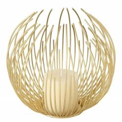 Boltze Windlicht Cylon - Wachs - Gold