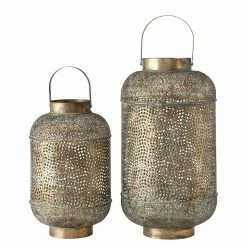 Boltze Windlicht Romalo (2-teilig) - Eisen - Kupfer