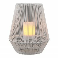 Reality Leuchten LED-Wegeleuchte Mineros - Polyacryl - Weiß - Höhe: 31 cm