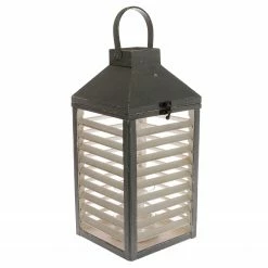 My Flair Laterne Agda - Klarglas / Tanne - Antikweiß