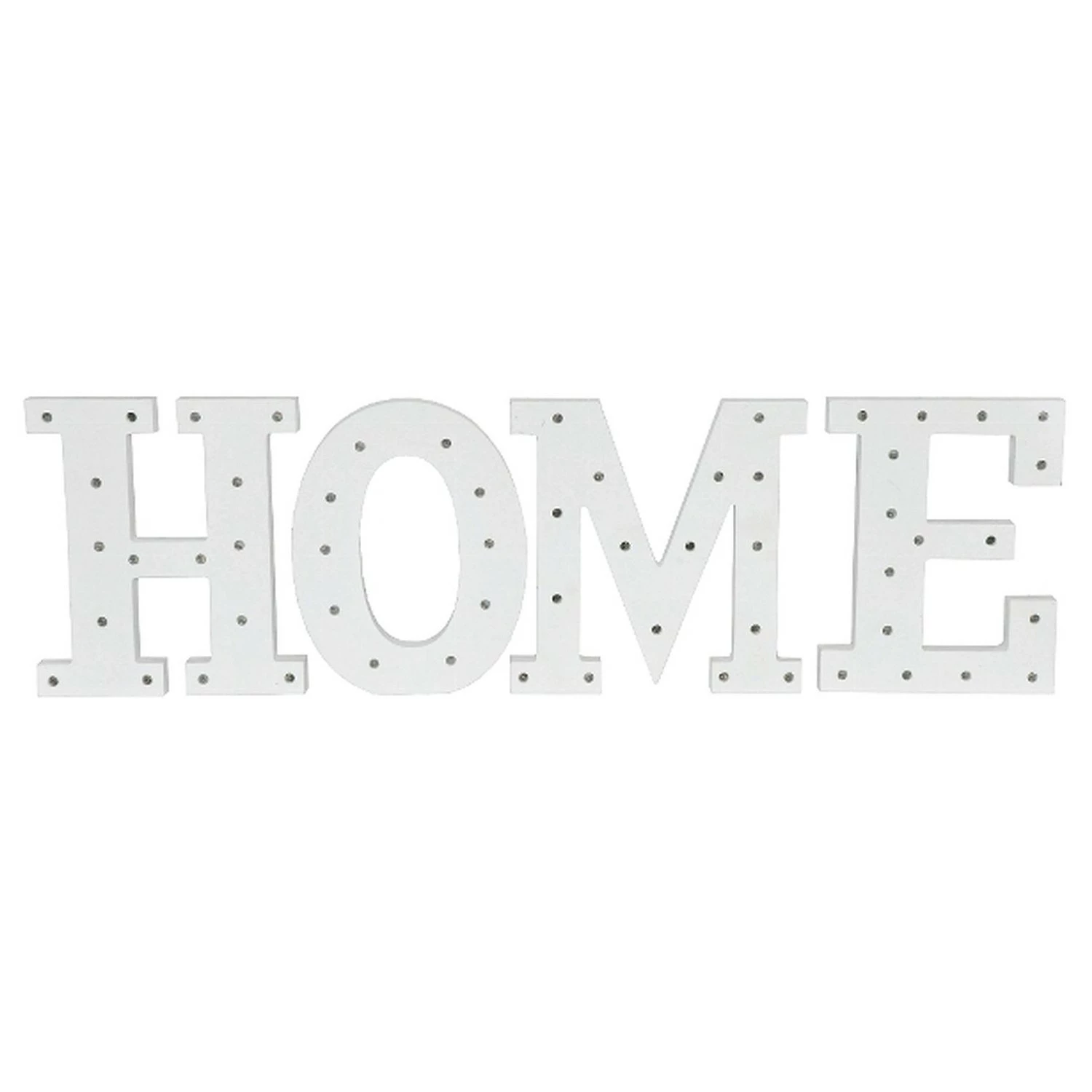 My Flair LED-Schriftzug Home Linn - Eukalyptus - Antikweiß