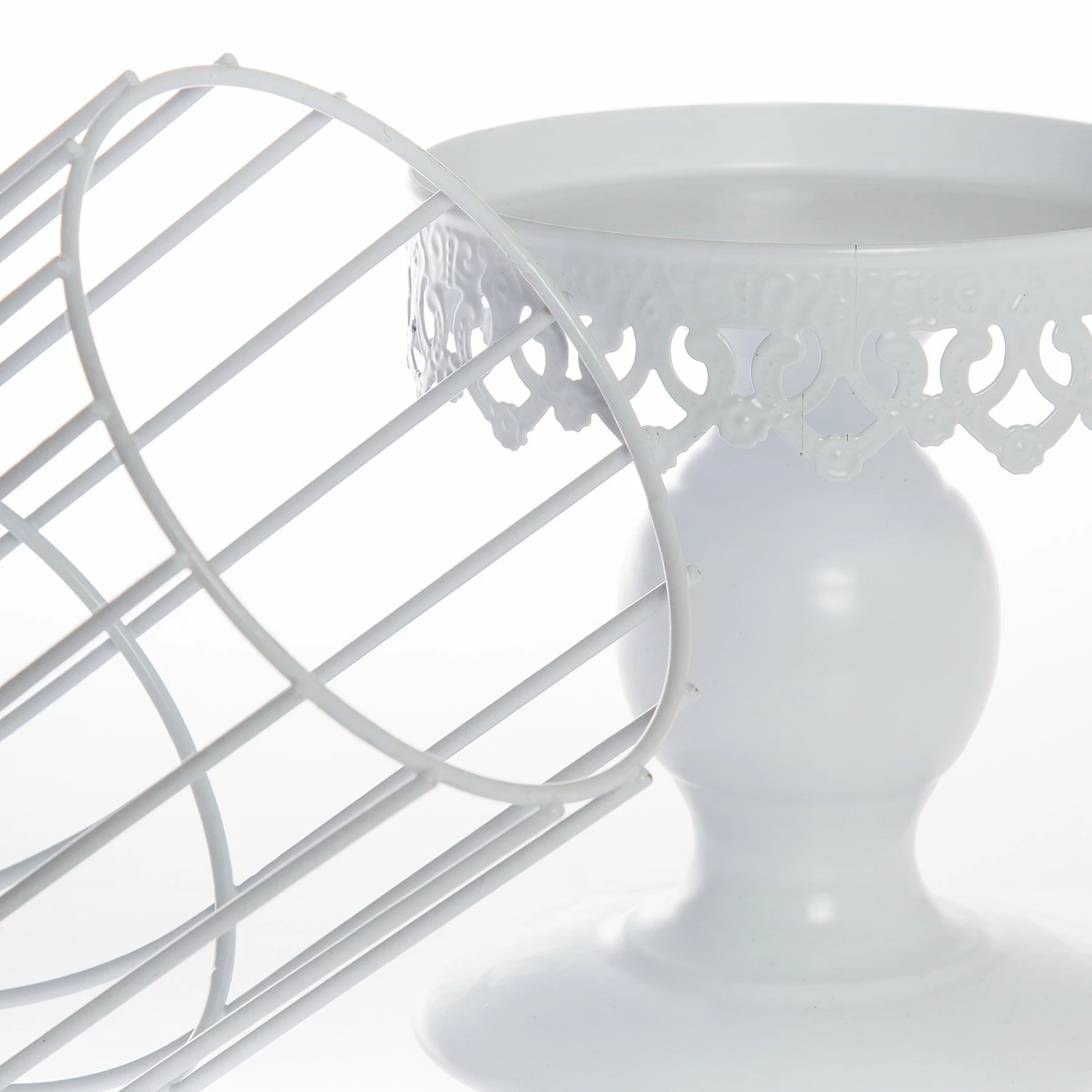 My Flair Kerzenhalter Botan - Metall - Weiß – Bild 3