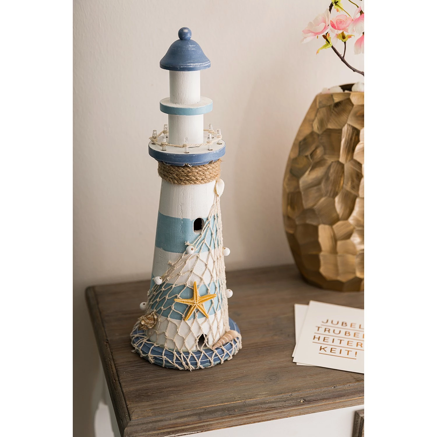 My Flair LED-Leuchtturm Aarhus - Polyresin - Weiß – Bild 3