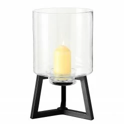 Boltze Windlicht Denia II - Eisen - Schwarz