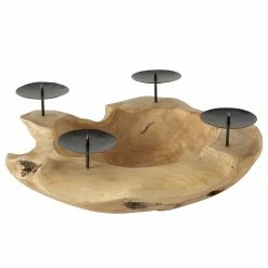 Boltze Kerzenleuchter Yulia II - Tanne - Braun / Schwarz