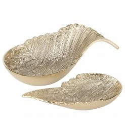Boltze Schale Wings (2-teilig) - Aluminium - Gold