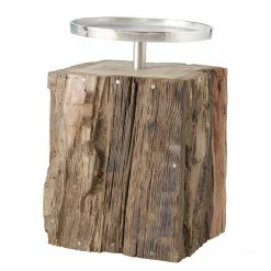 Boltze Kerzenleuchter Kirkhold II - Recyceltes Holz - Braun