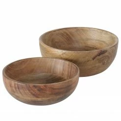 Boltze Schale Lamira I (2-teilig) - Mango - Braun