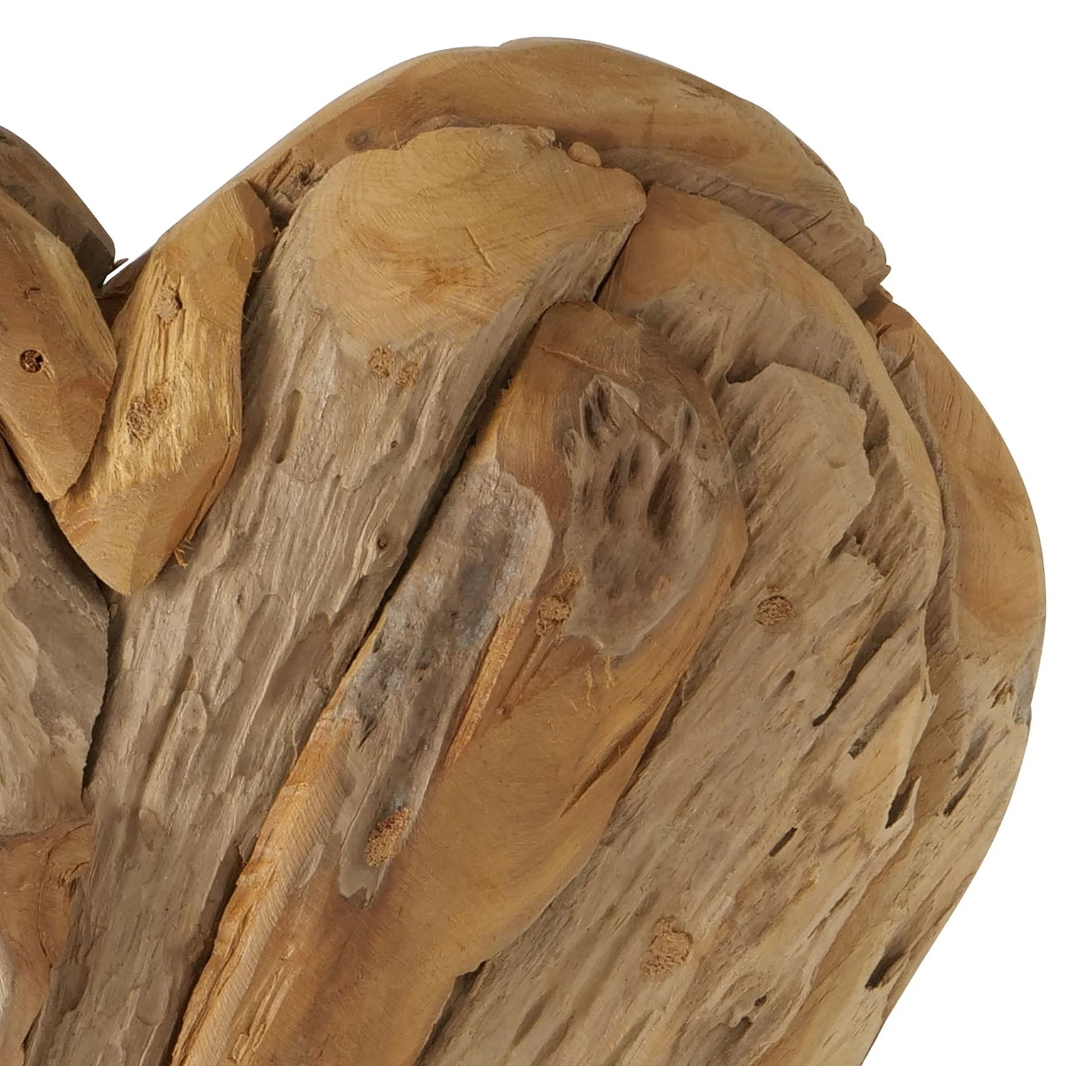 Boltze Dekoaufsteller Waru II - Eisen / Teakholz - Beige – Bild 3