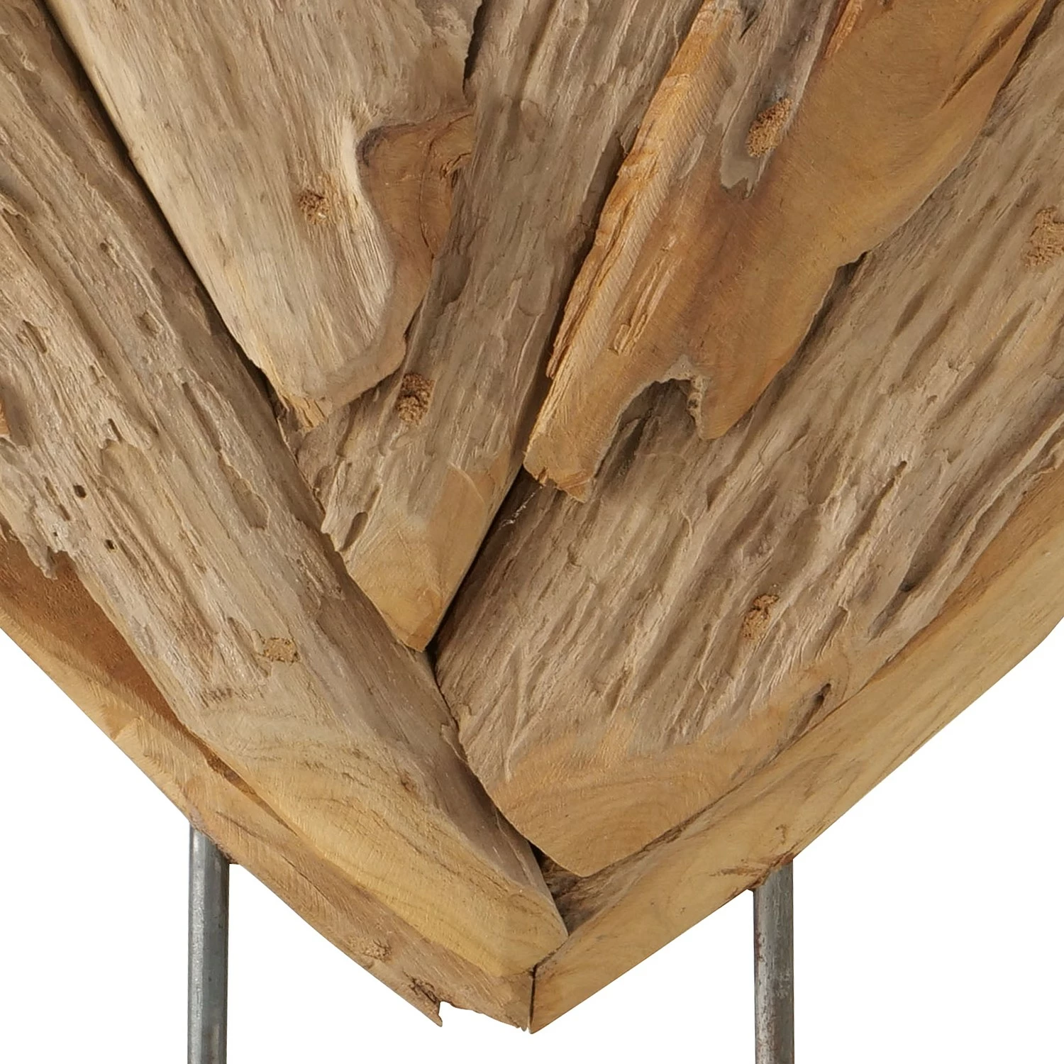 Boltze Dekoaufsteller Waru II - Eisen / Teakholz - Beige – Bild 4