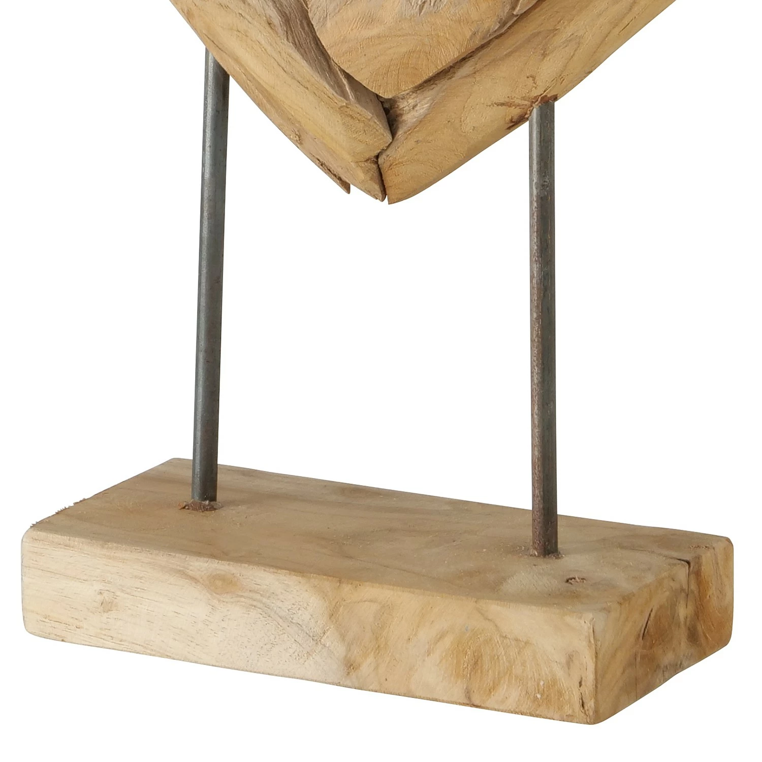 Boltze Dekoaufsteller Waru II - Eisen / Teakholz - Beige – Bild 5