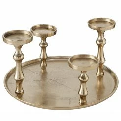 Boltze Kerzenleuchter Furo - Aluminium - Beige