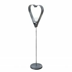 Boltze Windlicht Jolanta II - Klarglas / Eisen - Grau