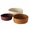 Boltze Schale Bogra (3-teilig) - Jute - Braun / Weinrot / Weiß